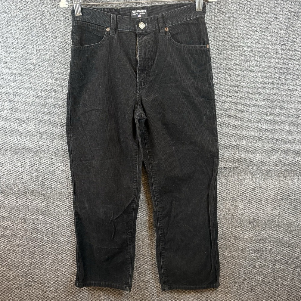 Polo Jeans Co. Ralph Lauren Women's 12 Black‎ Straight Leg Corduroy Chino Pants
